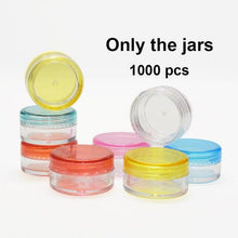 Load image into Gallery viewer, 100 PCS 3g/5g Empty Small Jars Bottles Container Powder Little Cream Series With Stickers Label Capsules