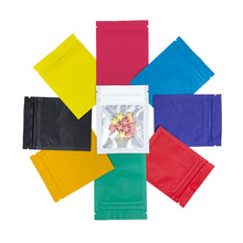 Load image into Gallery viewer, 7x9cm 1g Matte Colors Zip Lock Bag With Clear Window Frosted Plastic Small Pouches Packaging 9 Colors