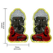 Load image into Gallery viewer, Buddha Bag Small Shape 7.5x12.5cm 100 pcs 1-3.5g Mylar Bags Holographic Zipper Bag Smell Proof Zip lock Pouch Small Bags
