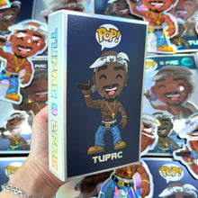 Load image into Gallery viewer, 3.5g Pop 2PAC Tupac Doll Figure Collectible - Custom Mylar Ziplock Bags with Transparent   Window, Laser Holographic Design, Includes Paper Boxes - In Stock
