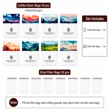 Load image into Gallery viewer, Premium Drip Coffee Outer Bags – Thickened Kraft Paper &amp; Pure Aluminum Foil Packaging
