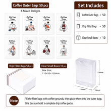 Load image into Gallery viewer, Premium Drip Coffee Outer Bags – Thickened Kraft Paper &amp; Pure Aluminum Foil Packaging
