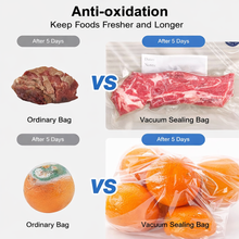 Load image into Gallery viewer, Reusable Vacuum Sealer Bags for Food Storage – Airtight, BPA-Free, Leakproof with Air Valve &amp; Space Saving
