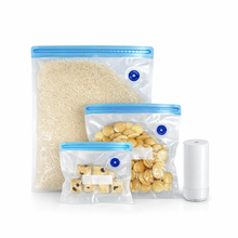Load image into Gallery viewer, Reusable Vacuum Sealer Bags for Food Storage – Airtight, BPA-Free, Leakproof with Air Valve &amp; Space Saving
