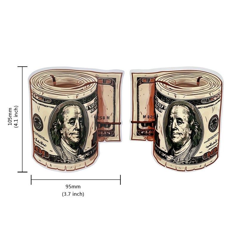 100 PCS Dollar Sign Pattern Money 1g-3.5g Mylar Bags Smell Proof Bag Tobacco Accessories U.S. Dollars Zip lock Bag Copy Props