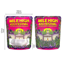 Load image into Gallery viewer, 1-3.5g Mylar Bags Smell proof Ziplock Bags Laser Hologram CBD small Pouch 3.5g 100 pcs Customized your logo
