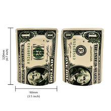 Load image into Gallery viewer, 100 PCS Dollar Sign Pattern Money 1g-3.5g Mylar Bags Smell Proof Bag Tobacco Accessories U.S. Dollars Zip lock Bag Copy Props
