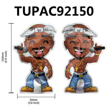 Load image into Gallery viewer, 3.5g Pop 2PAC Tupac Doll Figure Collectible - Custom Mylar Ziplock Bags with Transparent   Window, Laser Holographic Design, Includes Paper Boxes - In Stock
