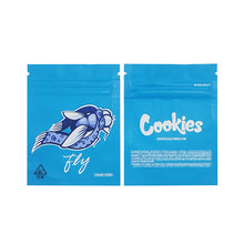 Load image into Gallery viewer, 1g -3g Cookies Plastic Zipper Pouch With Stickers laser Anti Label Foil Bags Flavor Herb Flower Dry Tobacco Retail Bags
