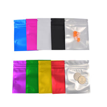 Load image into Gallery viewer, 100 pcs Matte Colorful and Transparent Zip lock Bags Colored &amp; Clear pouches
