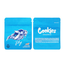 Load image into Gallery viewer, 1g -3g Cookies Plastic Zipper Pouch With Stickers laser Anti Label Foil Bags Flavor Herb Flower Dry Tobacco Retail Bags
