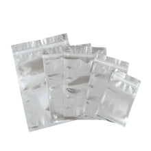 Load image into Gallery viewer, Zip Lock Clear Foil Bags One Side Clear Pouch
