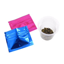 Load image into Gallery viewer, 100 pcs Colorful Top Feed Foil Zip lock Bags Food Pouch,Mylar Aluminum Foil Bags
