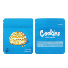 Load image into Gallery viewer, 1g -3g Cookies Plastic Zipper Pouch With Stickers laser Anti Label Foil Bags Flavor Herb Flower Dry Tobacco Retail Bags
