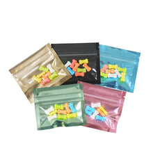 Load image into Gallery viewer, 100 pcs Colorful and Transparent Zip Lock Pouches Food Storage Bags
