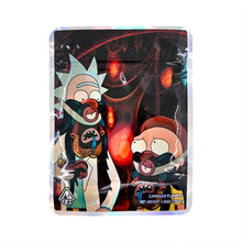 Load image into Gallery viewer, Rick and Morty 9x12.5+2.5cm Zip lock Bag Laser Hologram 3.5g For 100 PCS
