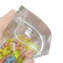 Load image into Gallery viewer, 100 pcs Transparent &amp; Metallized Foil Smell Proof Food Storage Bags Width From 7cm to 18cm
