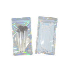 Load image into Gallery viewer, 100 Pcs Zip lock Plastic Bag Aluminum Foil Hologram Food Mylar Pouch Smell Water Proof Zipper Reclosable Pouches
