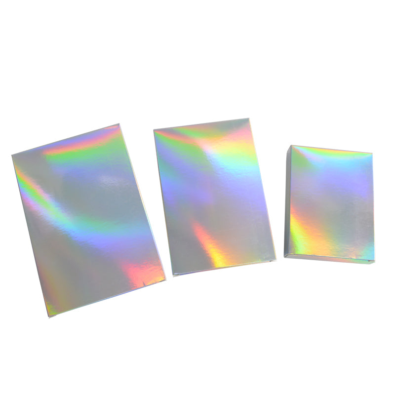 50 Pcs Holographic Gift Party Paper Box Laser Card Case Cartons Gift Boxes Cosmetics Package Candy Boxes Wedding Favour