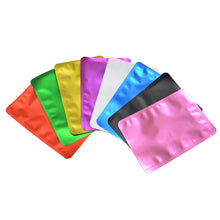 Load image into Gallery viewer, 100 pcs Matte Colorful Aluminum Foil Pouches Heat Sealable Bags Smell Proof Pouches
