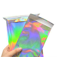 Load image into Gallery viewer, Self-seal Adhesive Courier Bags Laser Holographic Plastic Poly Envelope Mailer Postal Shipping Mailing Bags Cosmetic Underwear
