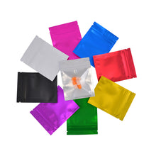 Load image into Gallery viewer, 100 pcs Matte Colorful and Transparent Zip lock Bags Colored &amp; Clear pouches
