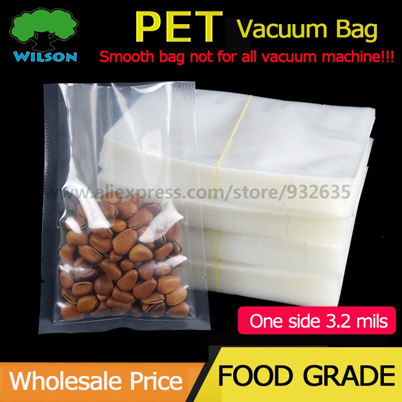 100 pcs (Width 6-20 cm) Full Clear Heat Sealing Bag Keep Food Fresh Saran Wrap Vacuum Bags PET/PE Transparent Light Bag