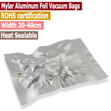 Load image into Gallery viewer, 20 pc Medium Size Aluminum Foil Bags,Mylar Bags,Vacuum Bags For Food Storage Powder Pill Bags Width From 20cm to 35cm
