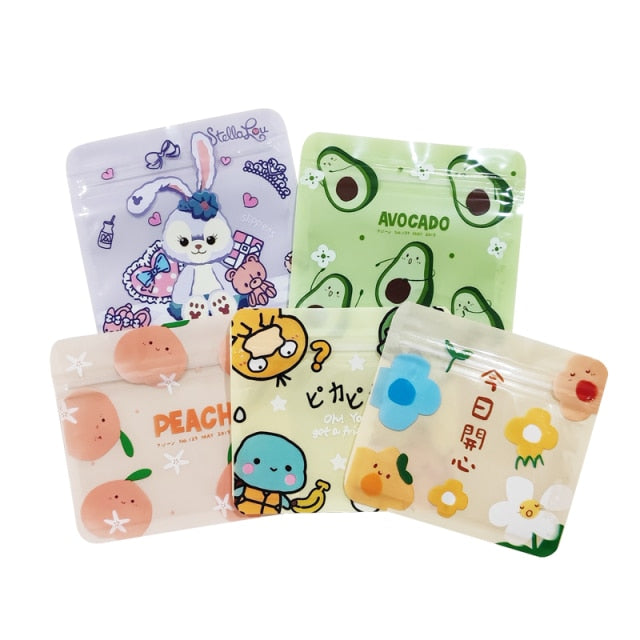 Lovely Sweetheart Cute Little Girl Zipper Bags Small Clear Pouches Accessories, Rubber Bands, Cosmetics, Beauty Makeup,Candy Bag