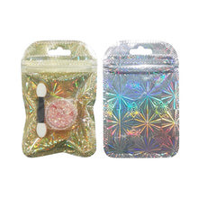 Load image into Gallery viewer, Beauty Makeup Cosmetics Lipsticks Food Storage Aluminum Foil holographic Gift Logo Custom Printed Bags Clear Small Ziplock Pouch
