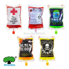 Load image into Gallery viewer, 250 ML 20 PCS Spout Bag Imitation Blood Bag drink Liquid For Halloween,Party, Bar Supplies, Creative Funny Cocktails Pack Pouch.
