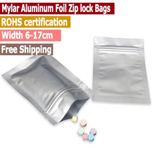 Load image into Gallery viewer, 100 pc Mylar Aluminum Zip lock Pouches Bags Food Storage Smell Proof Bags
