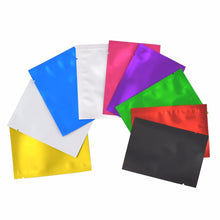 Load image into Gallery viewer, 100 pcs Matte Colorful Aluminum Foil Pouches Heat Sealable Bags Smell Proof Pouches
